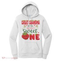Great Grandma Of The Berry Sweet One 1st Birthday Strawberry Women's Hoodie thumb 0