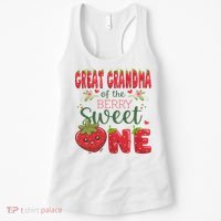 Great Grandma Of The Berry Sweet One 1st Birthday Strawberry Women's Tank Top thumb 0