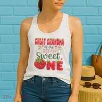 Great Grandma Of The Berry Sweet One 1st Birthday Strawberry Women's Tank Top thumb 2