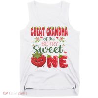 Great Grandma Of The Berry Sweet One 1st Birthday Strawberry Tank Top thumb 0