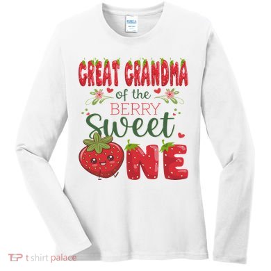 Great Grandma Of The Berry Sweet One 1st Birthday Strawberry Women's Long Sleeve Shirt