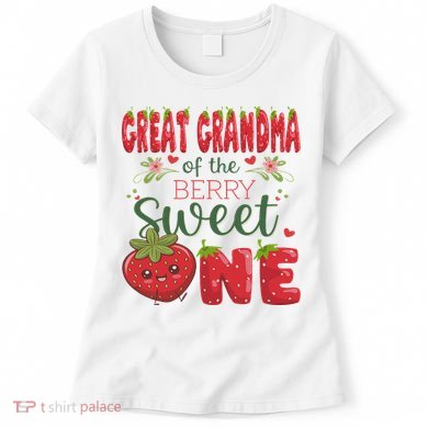 Great Grandma Of The Berry Sweet One 1st Birthday Strawberry Women's T-Shirt