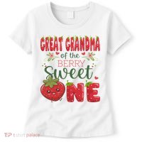 Great Grandma Of The Berry Sweet One 1st Birthday Strawberry Women's T-Shirt thumb 0