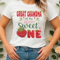 Great Grandma Of The Berry Sweet One 1st Birthday Strawberry Women's T-Shirt thumb 2