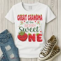 Great Grandma Of The Berry Sweet One 1st Birthday Strawberry Women's T-Shirt thumb 3