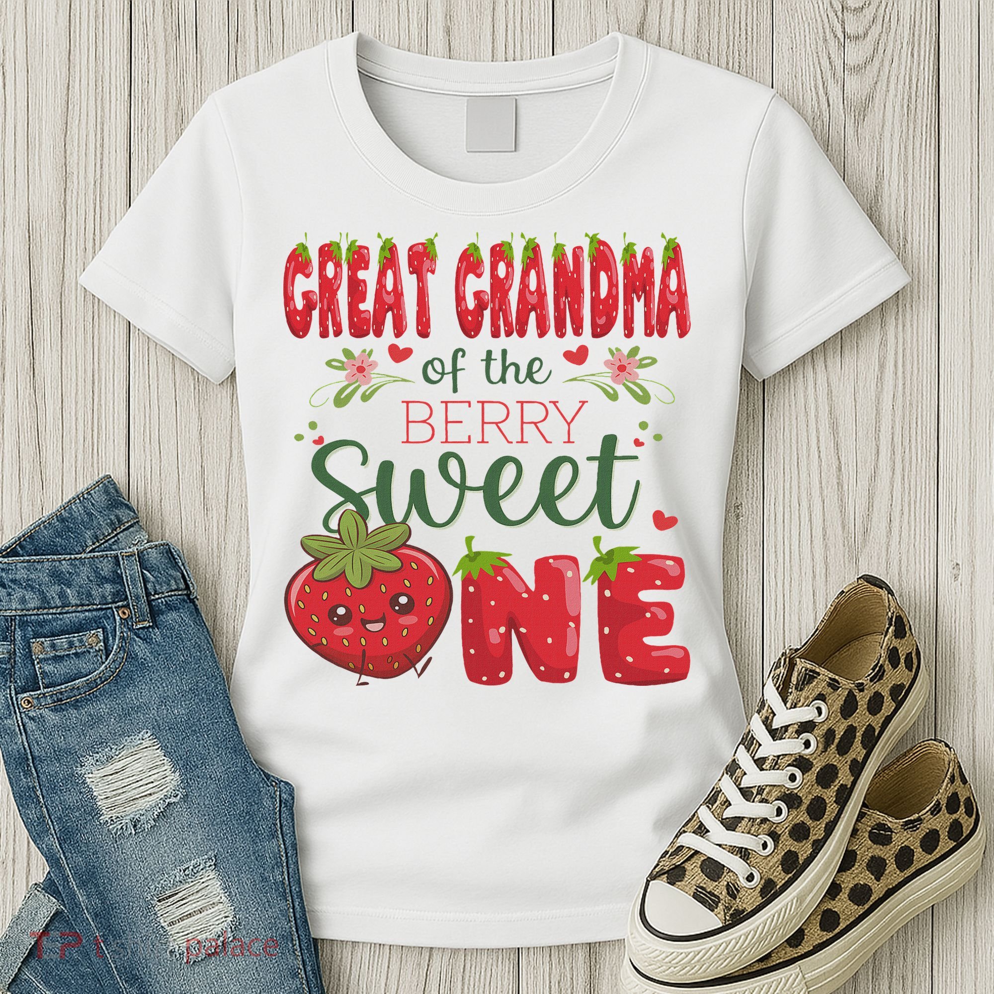 Great Grandma Of The Berry Sweet One 1st Birthday Strawberry Women's T-Shirt