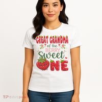 Great Grandma Of The Berry Sweet One 1st Birthday Strawberry Women's T-Shirt thumb 4