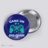 Gaming Game On 2Nd Grade Second First Day School Gamer Gift Button thumb 0