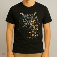 Great Gift Owl Dandelion Wildlife Owls Nature Art  T-Shirt thumb 3