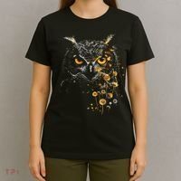Great Gift Owl Dandelion Wildlife Owls Nature Art  T-Shirt thumb 4
