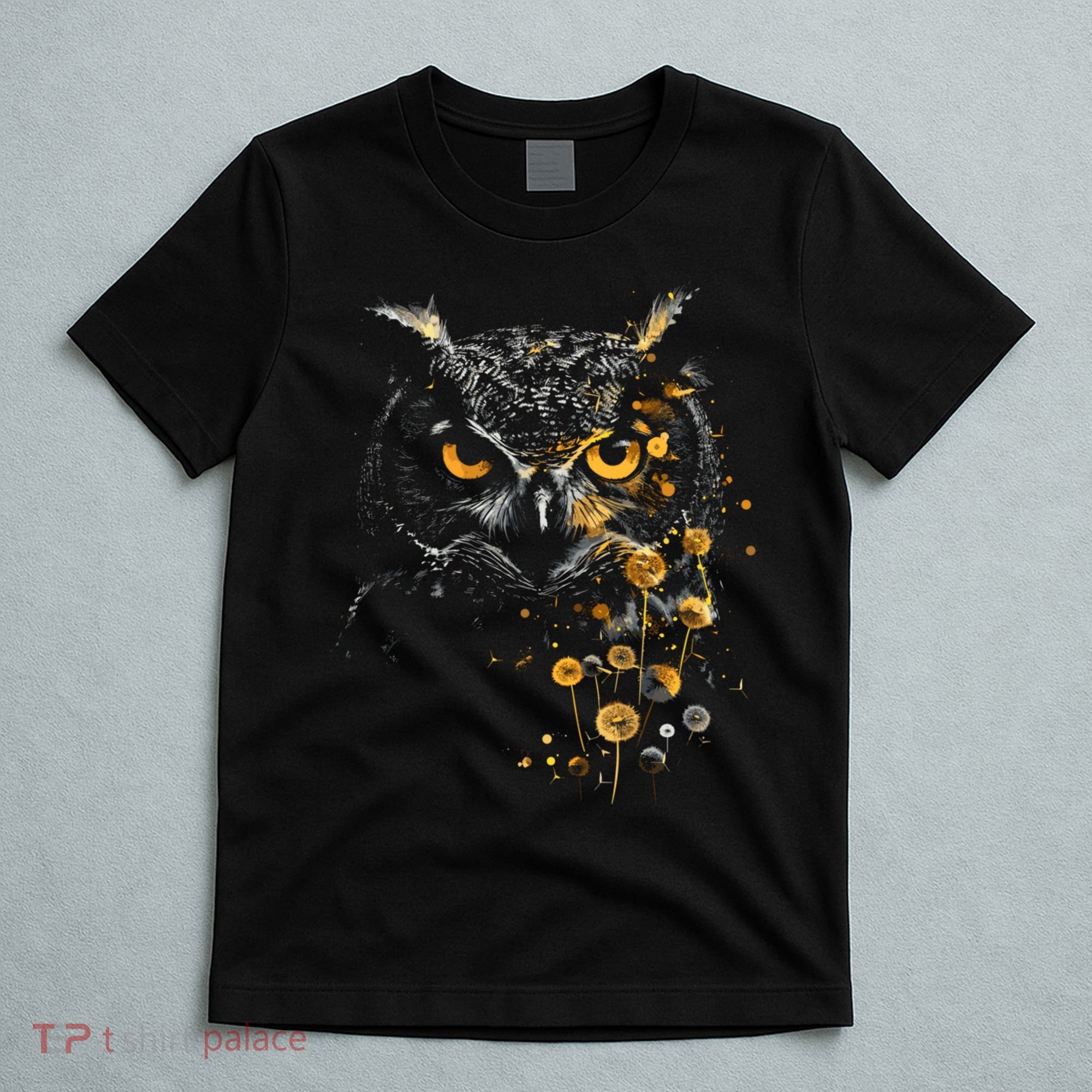 Great Gift Owl Dandelion Wildlife Owls Nature Art  T-Shirt