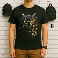 Great Gift Owl Dandelion Wildlife Owls Nature Art  T-Shirt thumb 6