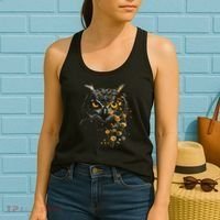 Great Gift Owl Dandelion Wildlife Owls Nature Art  Women's Tank Top thumb 2