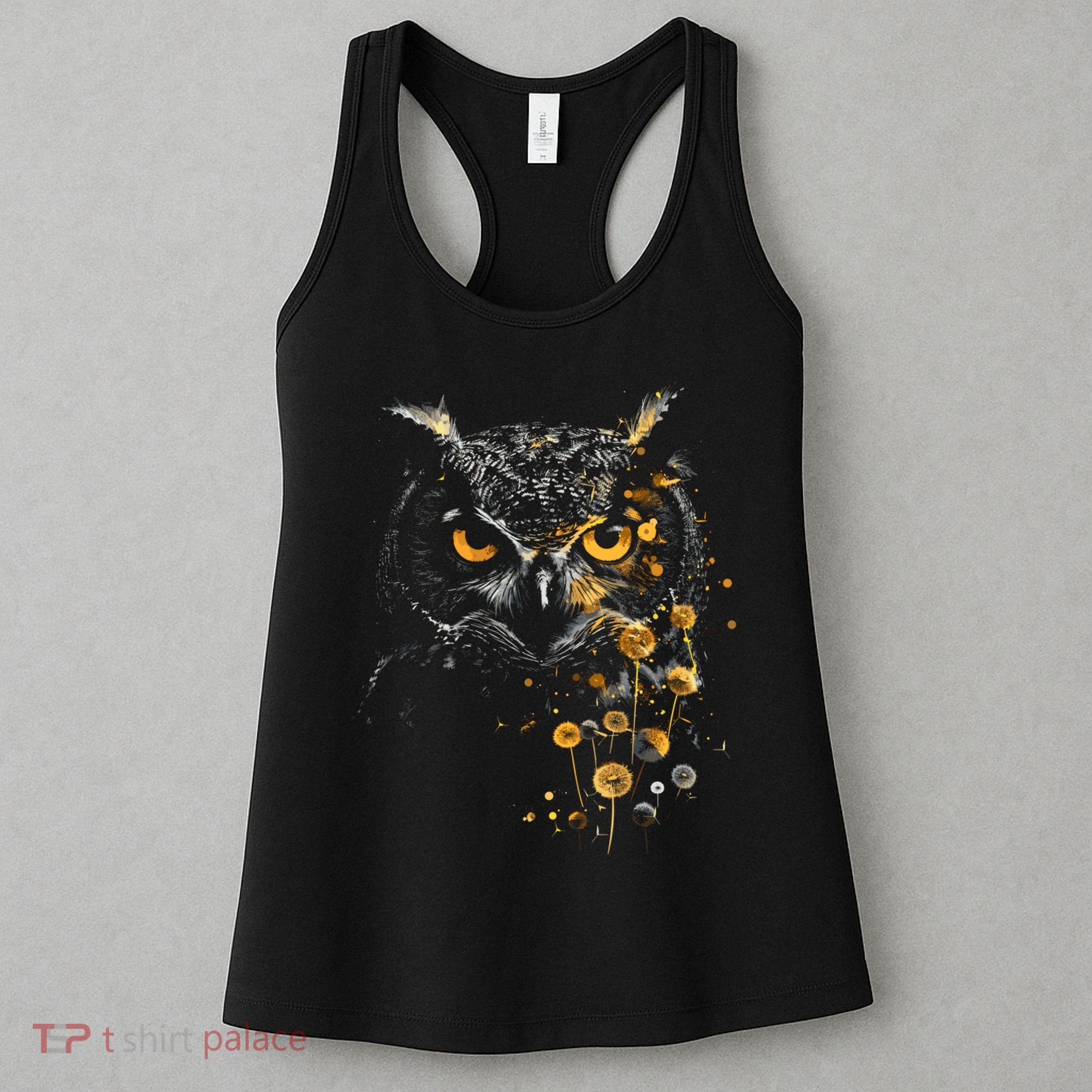 Great Gift Owl Dandelion Wildlife Owls Nature Art  Women's Tank Top
