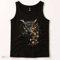 Great Gift Owl Dandelion Wildlife Owls Nature Art  Tank Top thumb 2