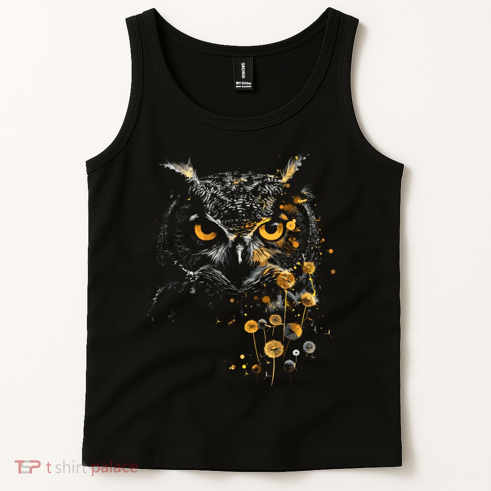 Great Gift Owl Dandelion Wildlife Owls Nature Art  Tank Top