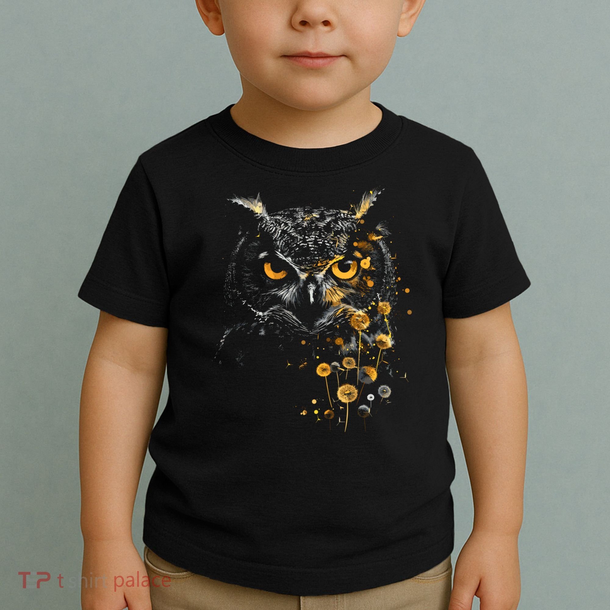Great Gift Owl Dandelion Wildlife Owls Nature Art  Toddler T-Shirt