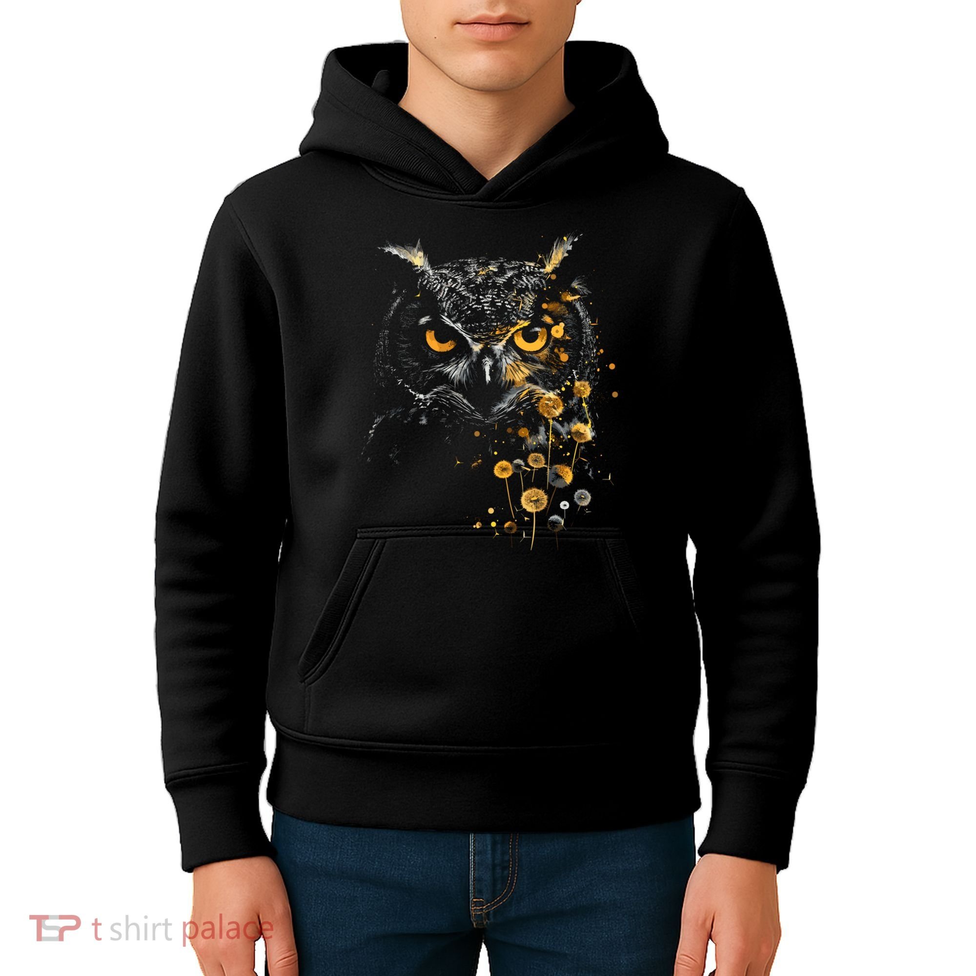 Great Gift Owl Dandelion Wildlife Owls Nature Art  Kids Hoodie