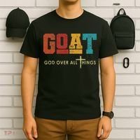Goat God Over All Things Jesus Religion God Bible Christian T-Shirt thumb 6