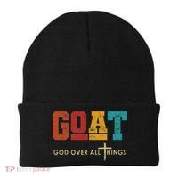 Goat God Over All Things Jesus Religion God Bible Christian Beanie thumb 0