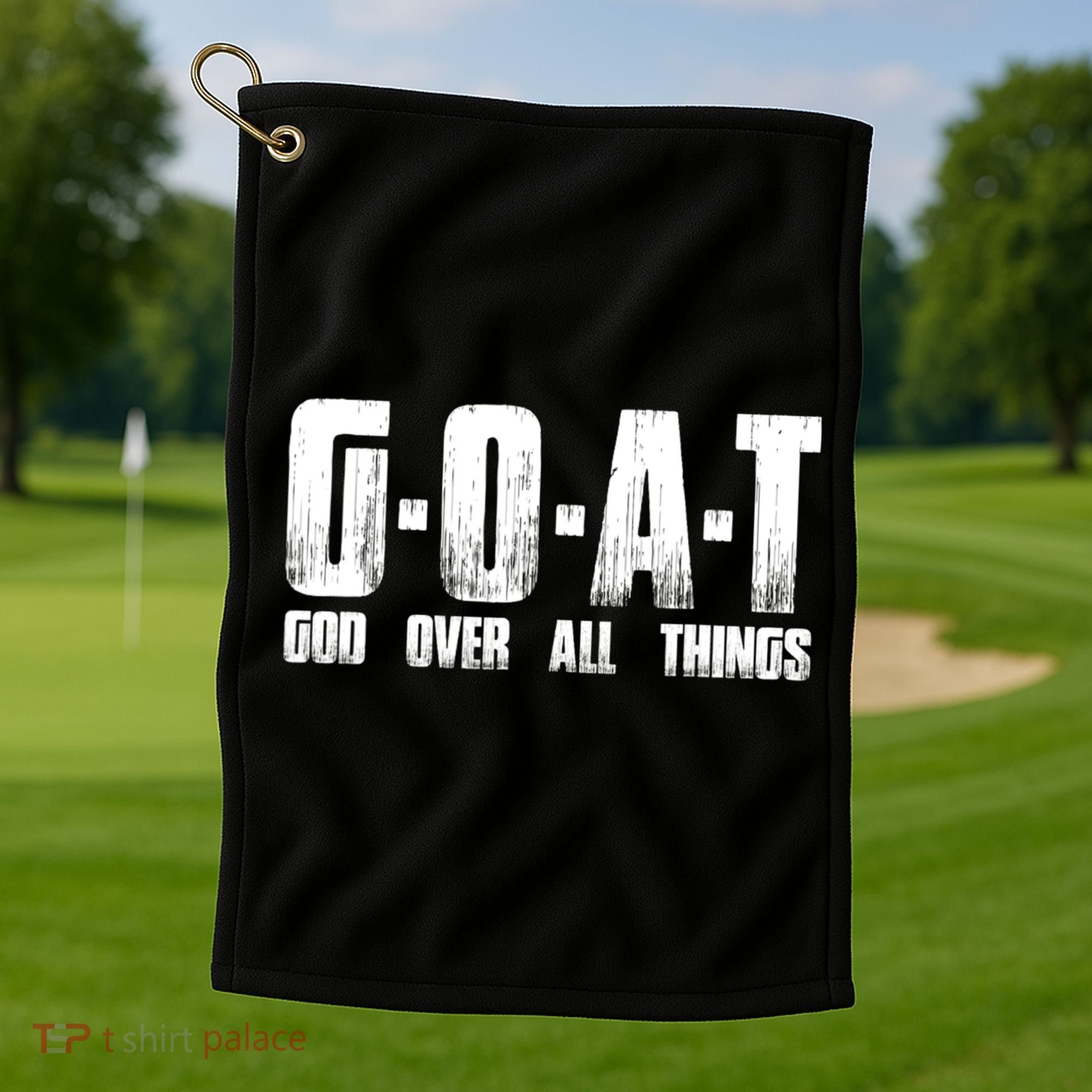 GOAT God Over All Things Golf Towel