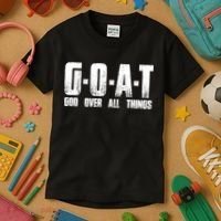 GOAT God Over All Things Kids T-Shirt thumb 3