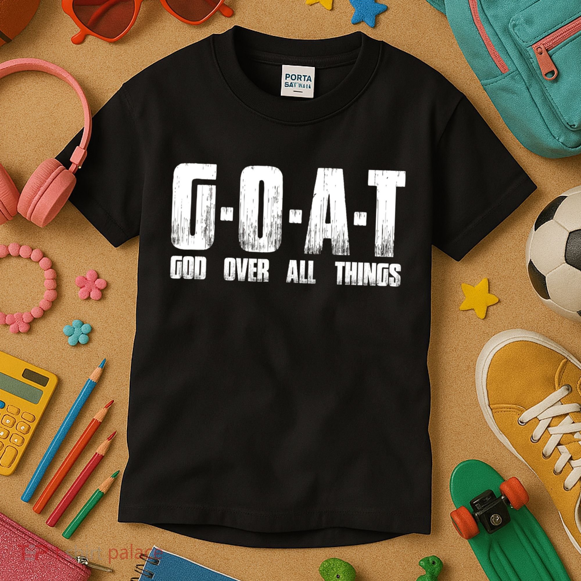 GOAT God Over All Things Kids T-Shirt
