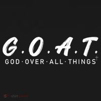 G.O.A.T God Over All Thing Black And White Mousepad thumb 1