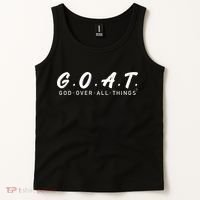 G.O.A.T God Over All Thing Black And White Tank Top thumb 2