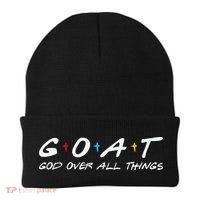 Goat God Over All Things Funny Beanie thumb 0