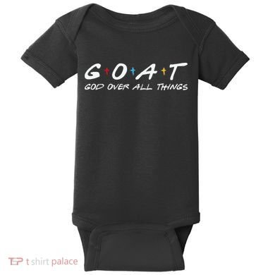 Goat God Over All Things Funny Baby Bodysuit