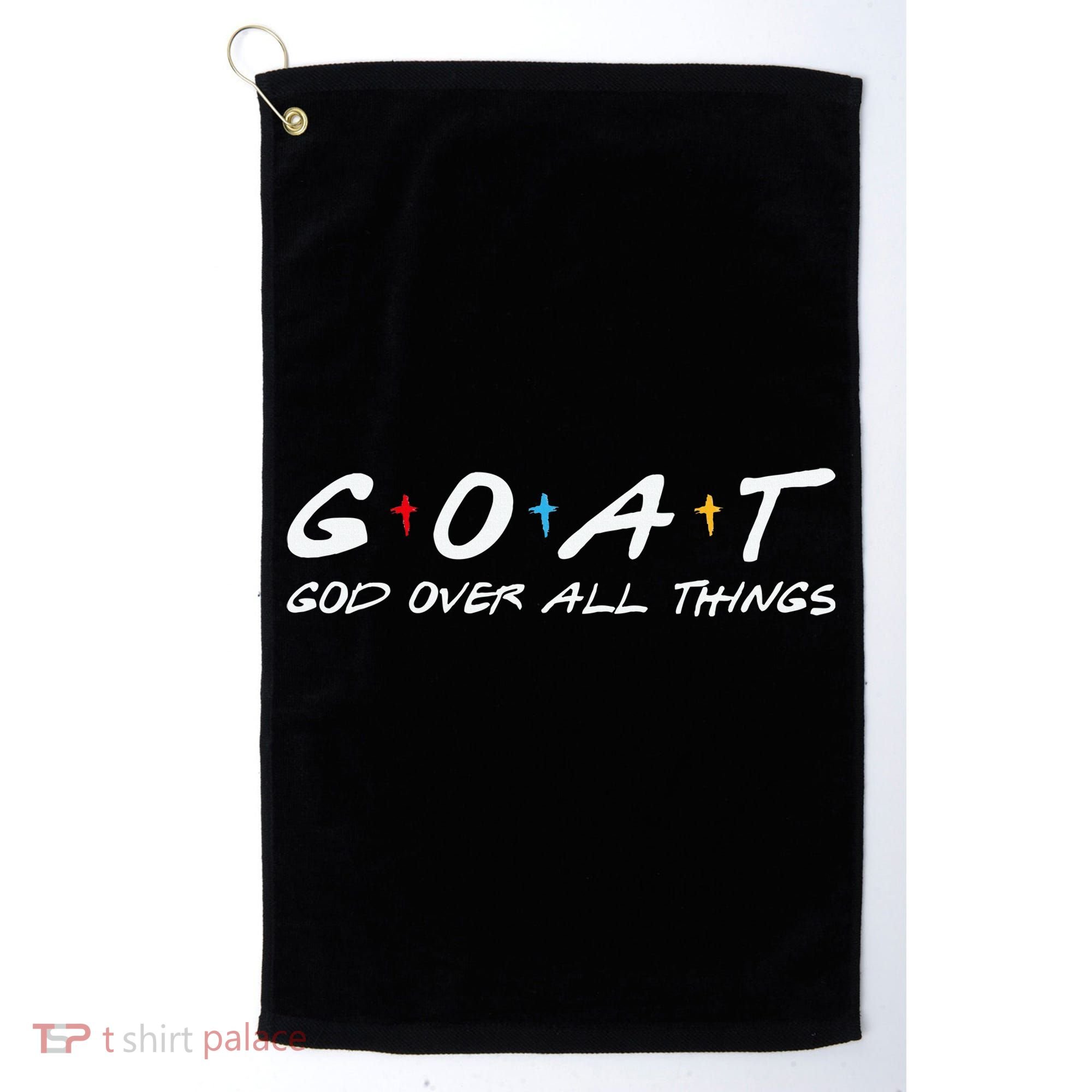 Goat God Over All Things Funny Golf Towel