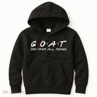 Goat God Over All Things Funny Kids Hoodie thumb 0