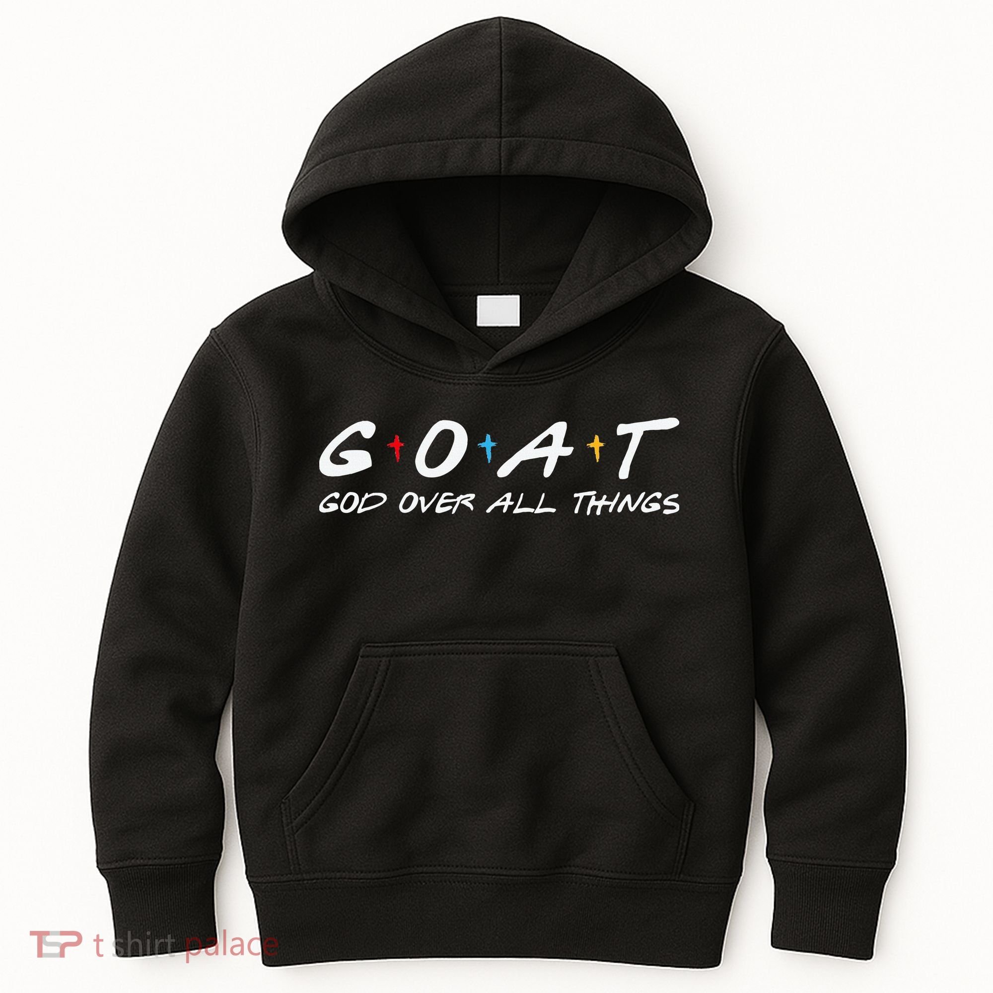 Goat God Over All Things Funny Kids Hoodie