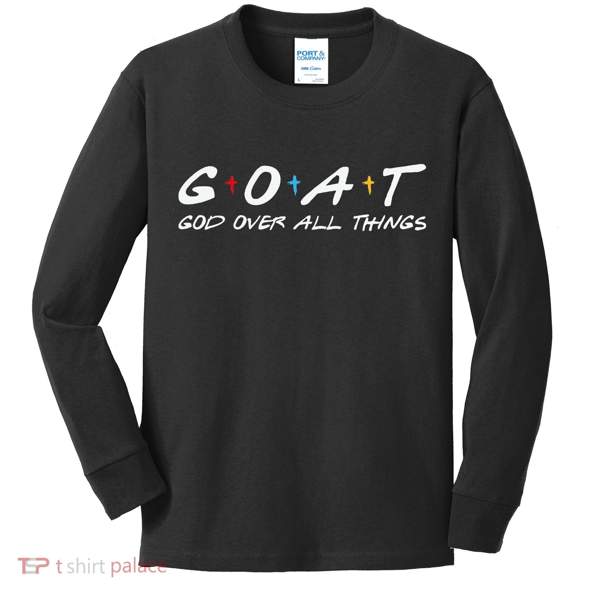 Goat God Over All Things Funny Kids Long Sleeve Shirt