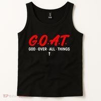 G.O.A.T. God Over All Things Funny Apparel Tank Top thumb 2