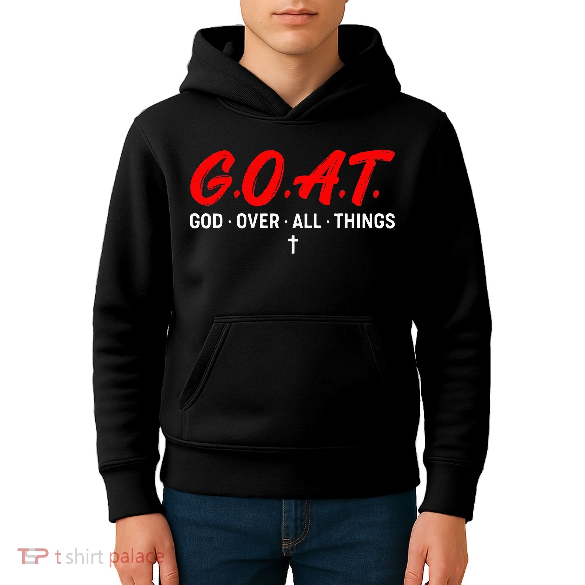 G.O.A.T. God Over All Things Funny Apparel Kids Hoodie