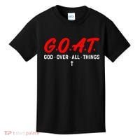 G.O.A.T. God Over All Things Funny Apparel Kids T-Shirt thumb 0
