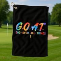 Goat God Over All Things Golf Towel thumb 1