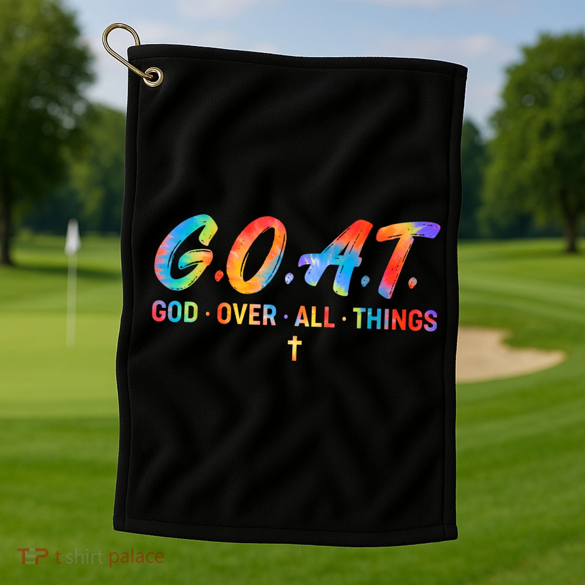 Goat God Over All Things Golf Towel