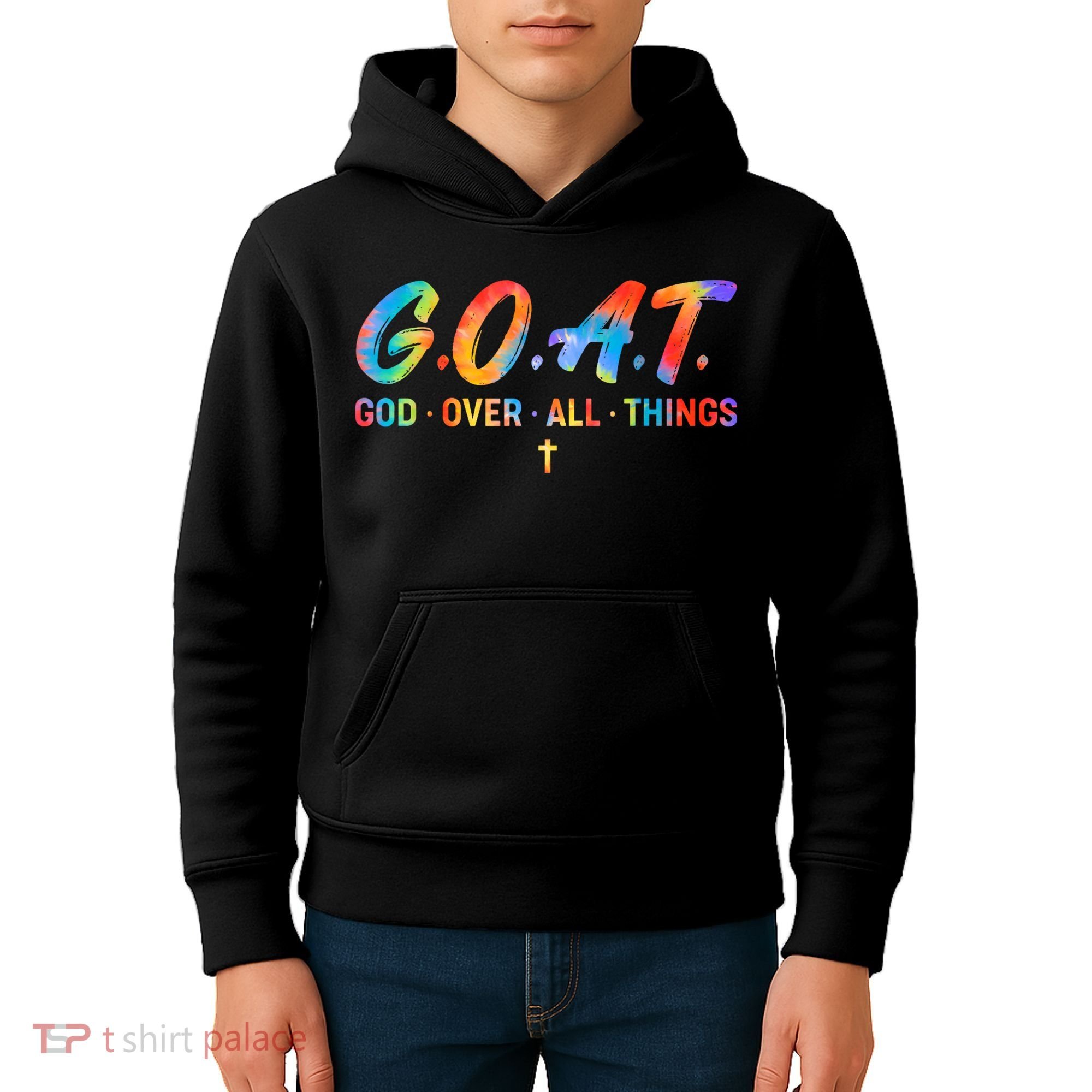 Goat God Over All Things Kids Hoodie