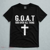 G.O.A.T God Over All Thing Christian Gifts Cross Faith T-Shirt thumb 5