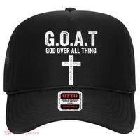 G.O.A.T God Over All Thing Christian Gifts Cross Faith Hat thumb 0