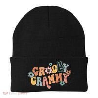 Groovy Grammy One Thankful Grammy Thanksgiving Christmas Beanie thumb 0