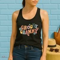 Groovy Grammy One Thankful Grammy Thanksgiving Christmas Women's Tank Top thumb 2