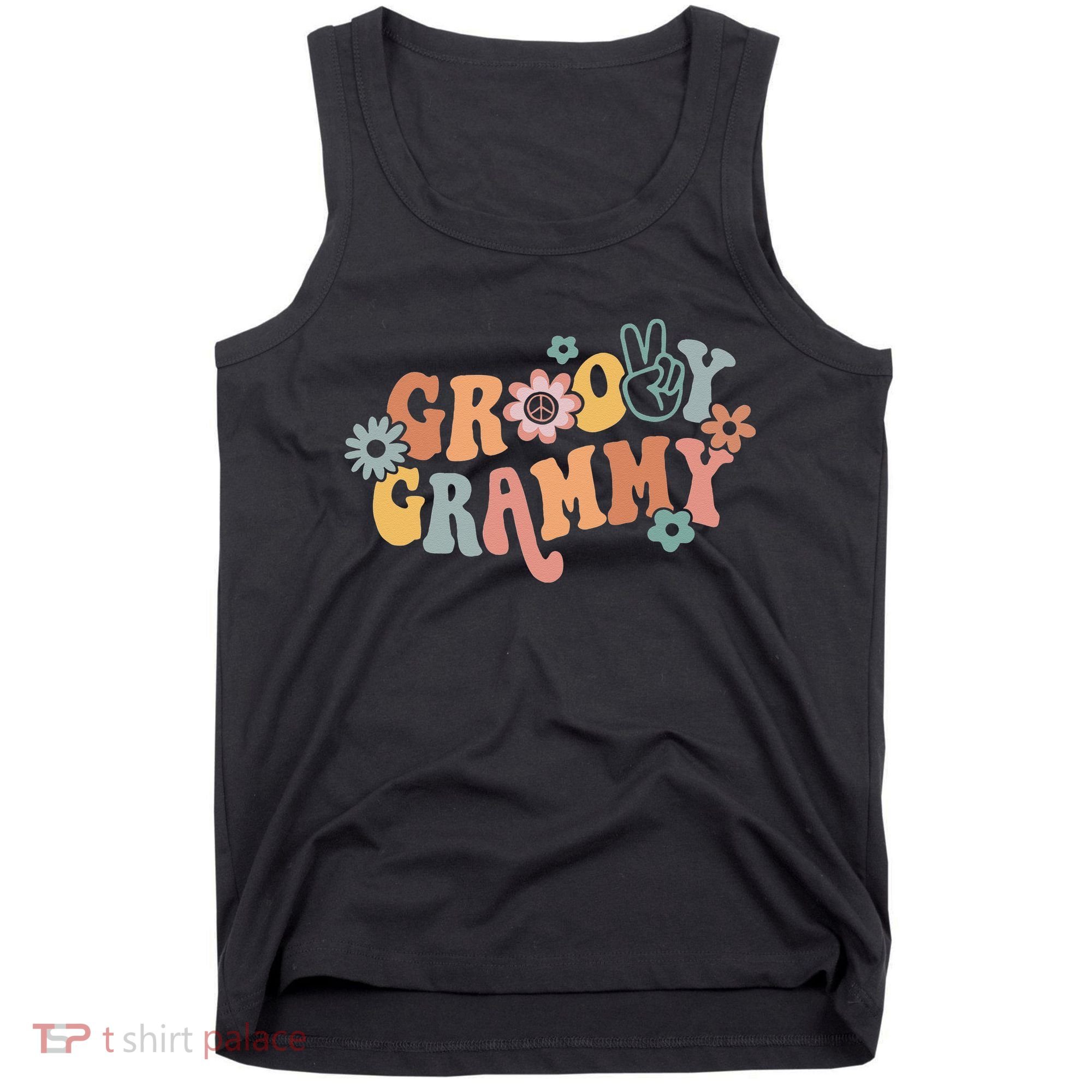 Groovy Grammy One Thankful Grammy Thanksgiving Christmas Tank Top