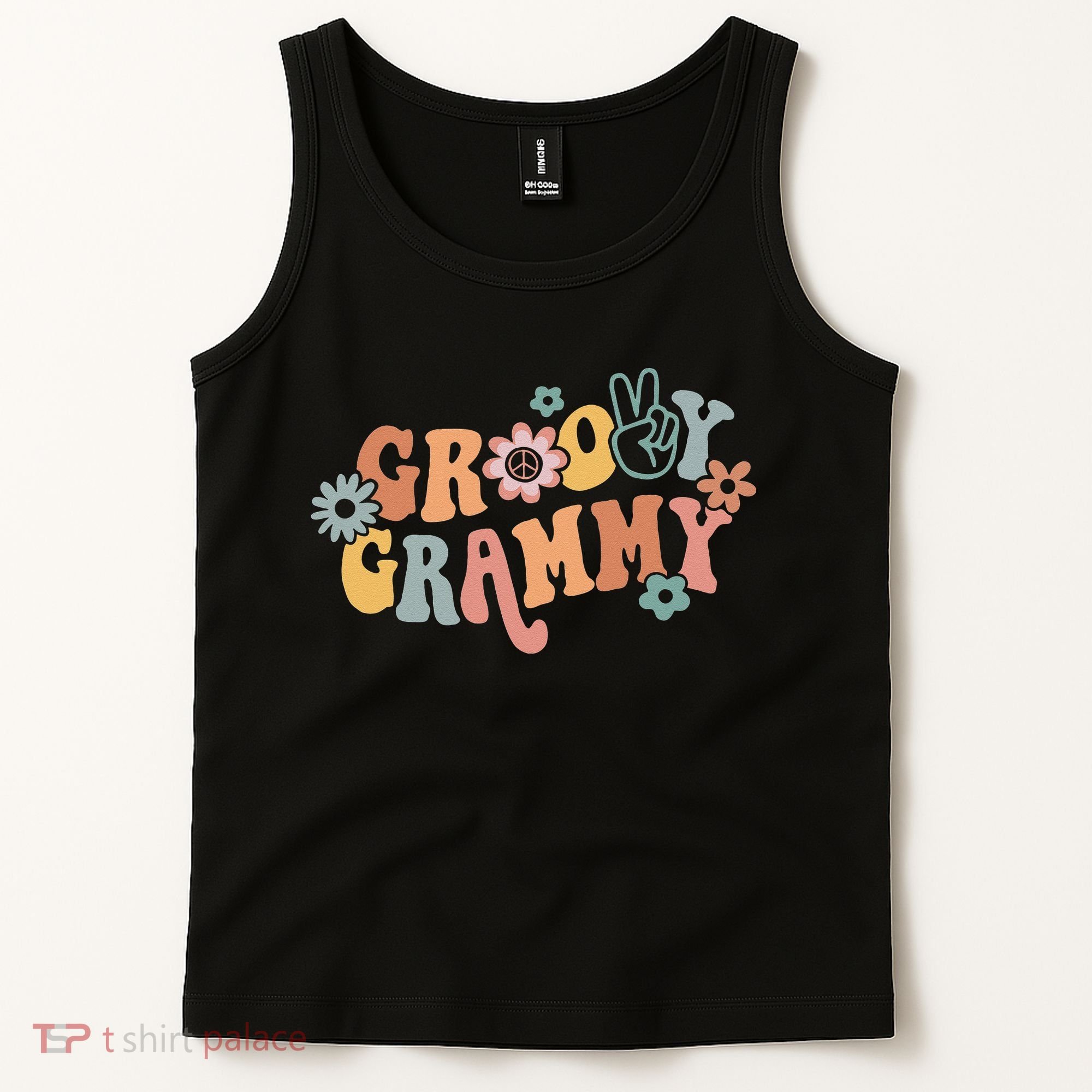 Groovy Grammy One Thankful Grammy Thanksgiving Christmas Tank Top