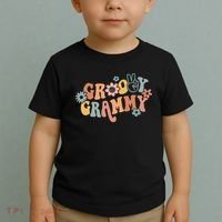 Groovy Grammy One Thankful Grammy Thanksgiving Christmas Toddler T-Shirt thumb 2