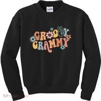 Groovy Grammy One Thankful Grammy Thanksgiving Christmas Kids Sweatshirt thumb 0