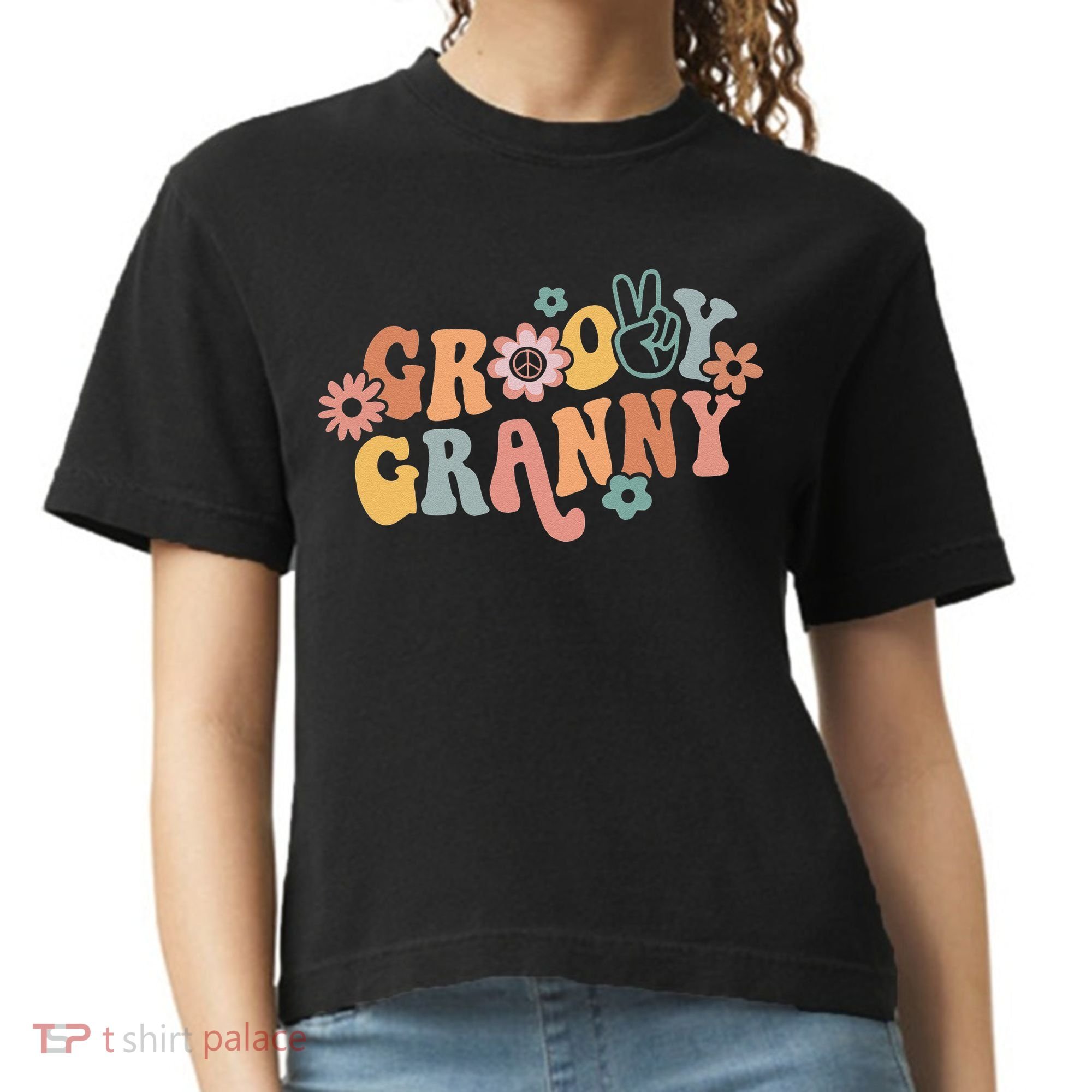 Groovy Granny One Thankful Granny Thanksgiving Christmas Comfort Colors Boxy T-Shirt